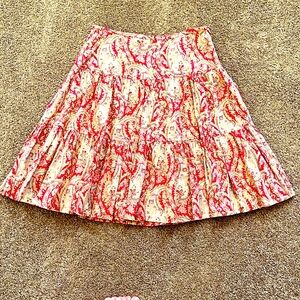 CHAPS SIZE 6 paisley skirt